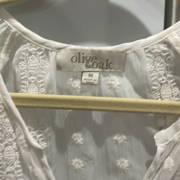 Sheer patterned blouse in cream - Picture 2 of 4